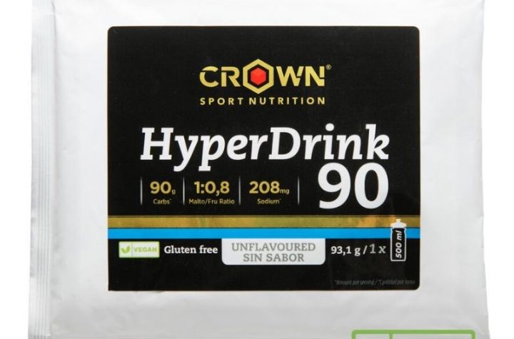 La gente de Crown Sport Nutrition lanza al mercado la nueva bebida HyperDrink 90, con 90 g de distintos tipos de carbohidratos y un plus de sodio en 500 ml de agua.