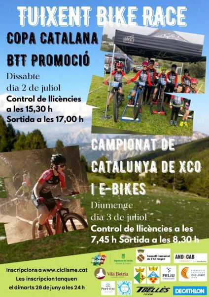 El Campeonato de Cataluña BTT XCO se disputa en la Tuixent Bike Race