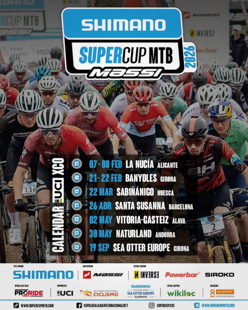 Shimano Super Cup Massi 2026: estas son las siete carreras de la temporada